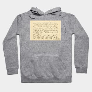 Clara Schumann | Clara Wieck | Original manuscript score Hoodie